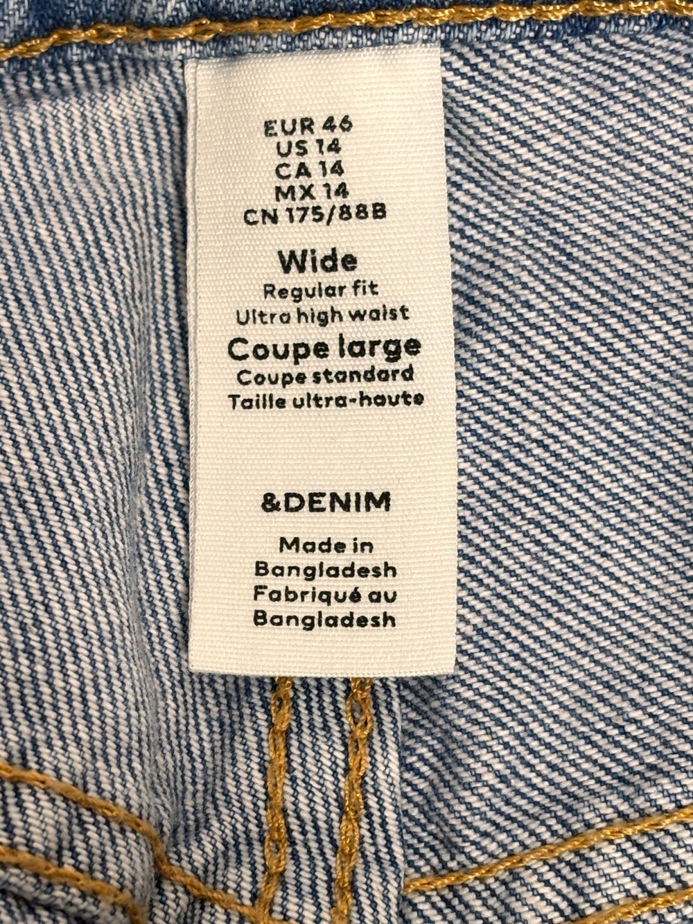 & Denim Wide Leg High Waist Boho Preppy Casual Classic Minimalist Jeans 14 - Picture 8 of 12